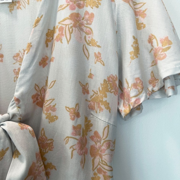 New YIREH Floral Tie-Front Dress, XS - Picture 4 of 5